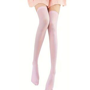 Thigh-High  Pink Opaque Stockings*Socks*Hosiery*Legging*Sissy*Cosplay*Femboy